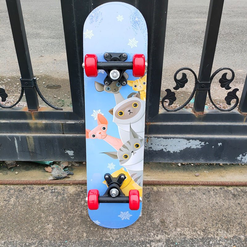 Stunt Skateboard with Anti-Slip Deck and Smooth Wheels