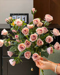 Dusk Blush Rose Faux Floral Arrangement
