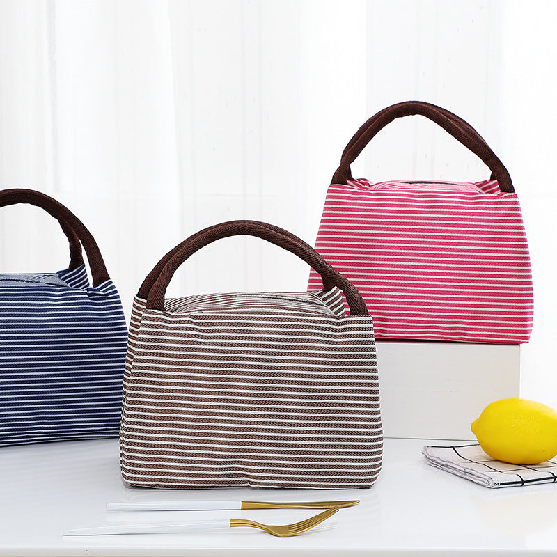 Insulated Lunch Bag with Stylish Stripes 
Maetiva