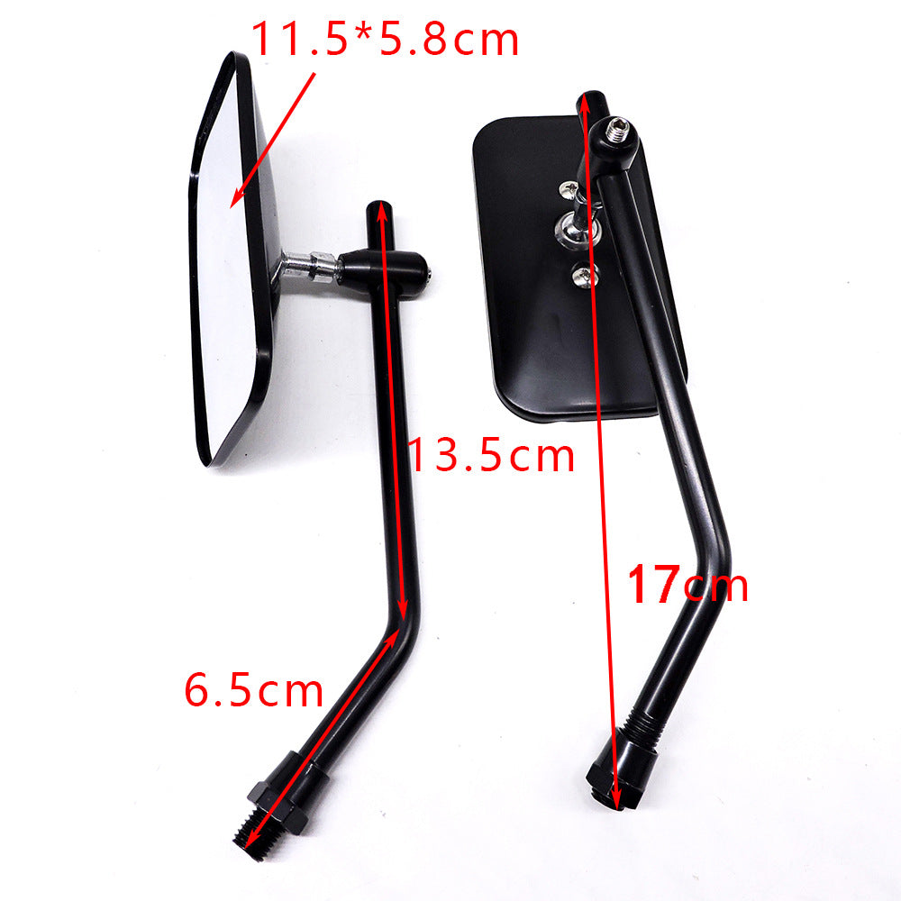 adjustable chrome motorcycle handlebar rearview mirrors with universal clamp mounts 
Maetiva
