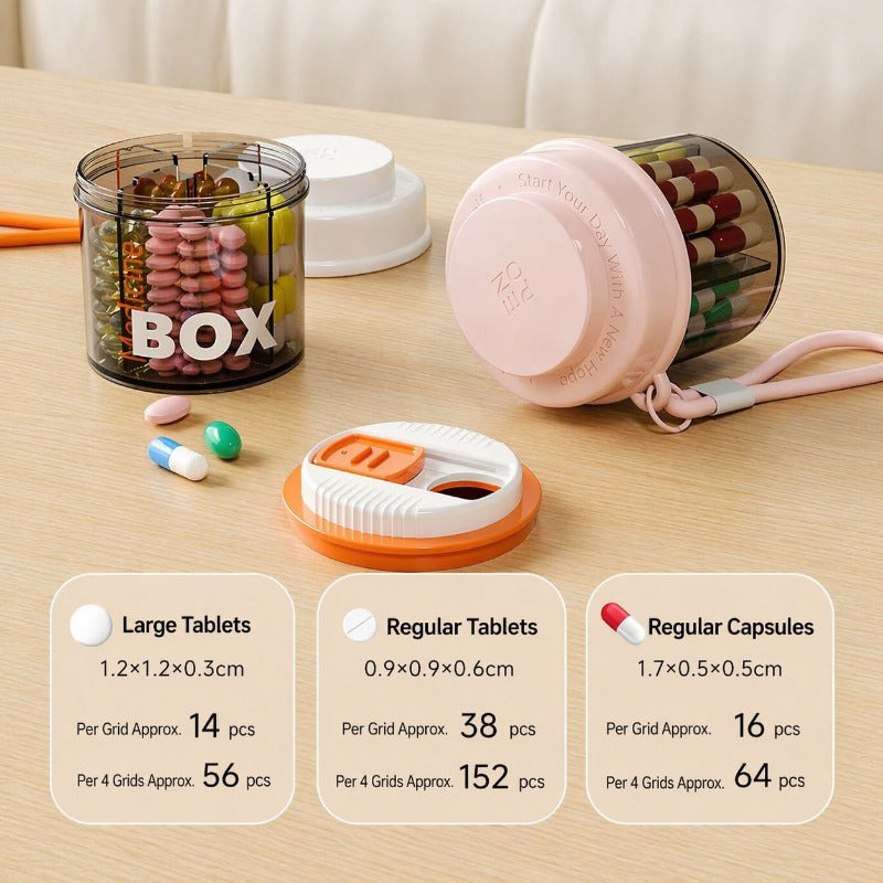 Compact Divided Pill Case