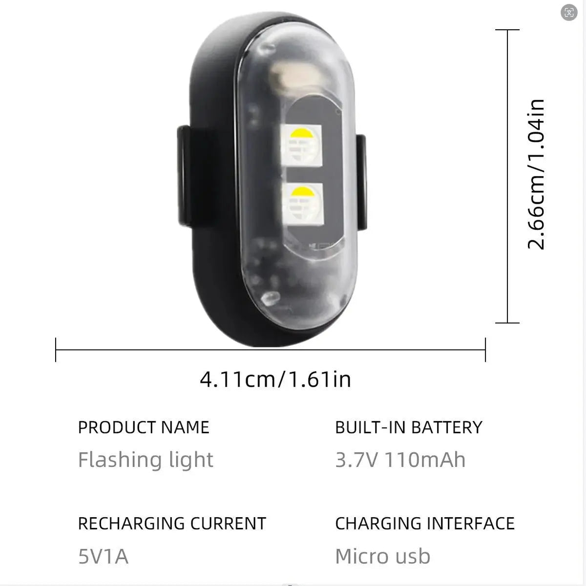 RGB LED Strobe Light — Wireless, Rechargeable, Color-Changing, Portable, DMX-Compatible, Sound-Activated