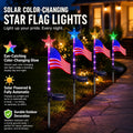Solar American Flag Lights