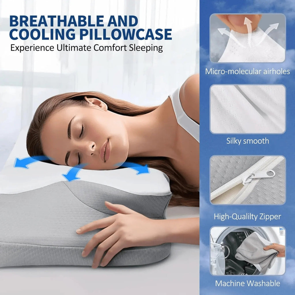 Maetiva | Butterfly Memory Foam Pillow - Orthopedic Pain Relief Shaped Pillow