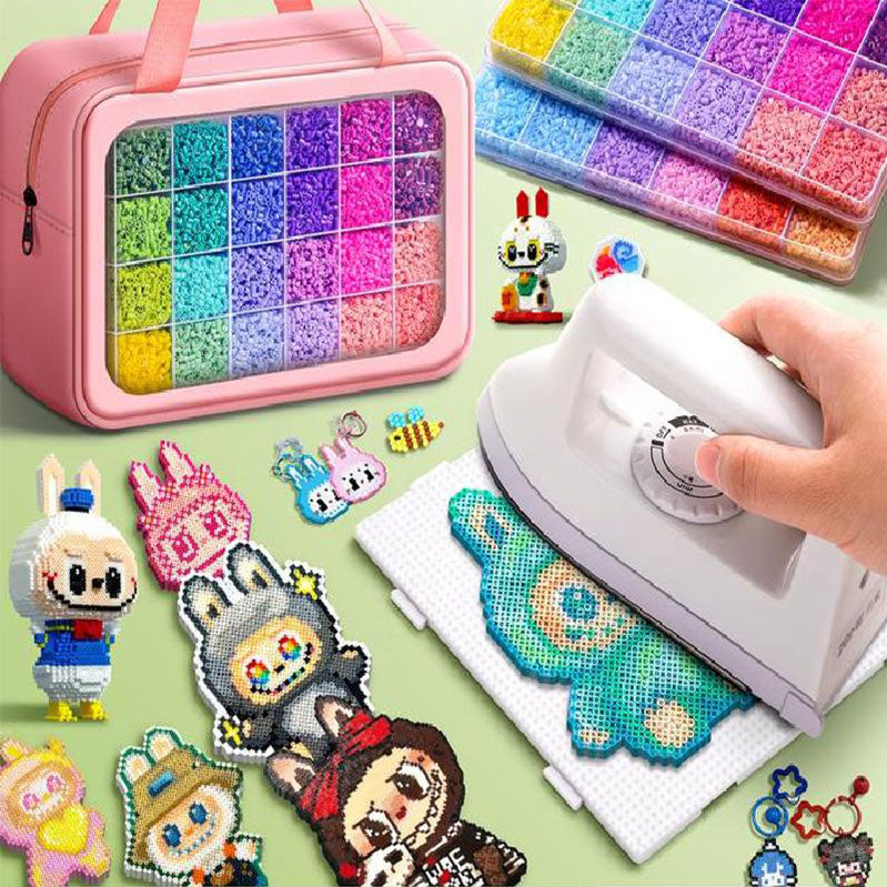 Pixie Beads 48 Starter Combo Box Set with Tool Set - 24.000 Mini Fuse Beads 2.6mm