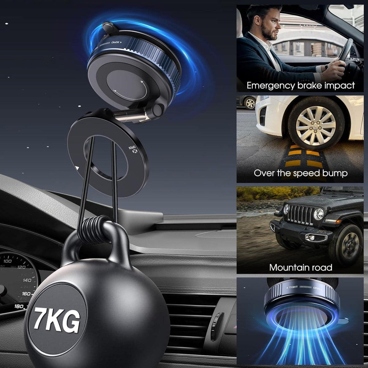 Woyuosn Vacuum Magnetic Phone Holders for Car