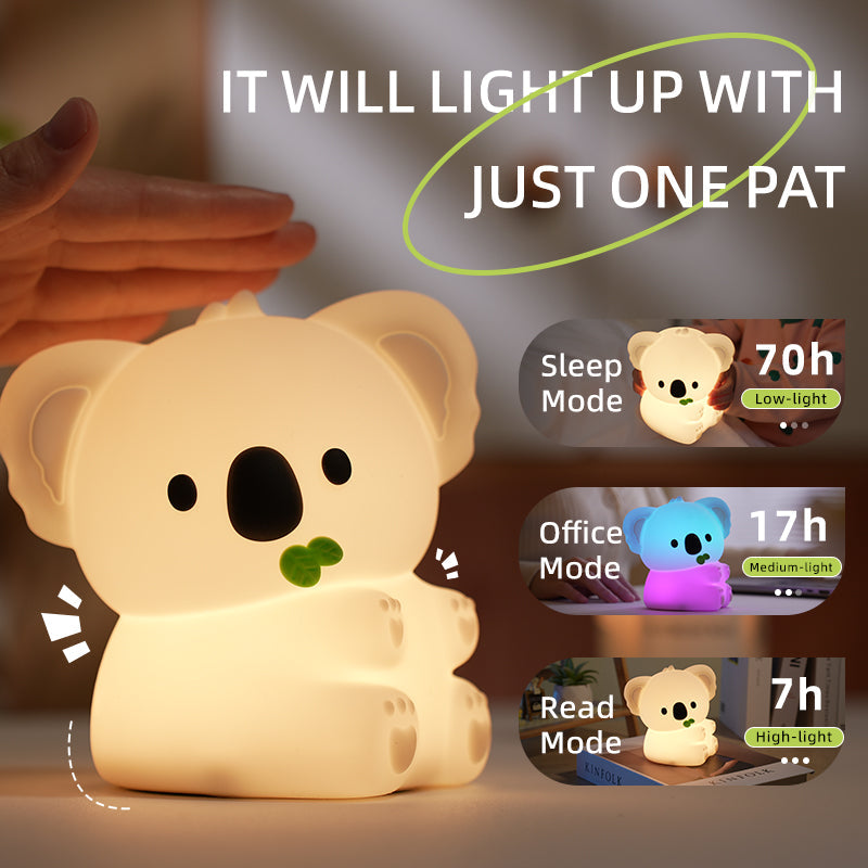 Maetiva® Squishy Silicone Koala LED Night Light - Perfect Gift for Kids and Girls