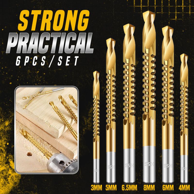 Maetiva | Titanium-coated high-speed steel bits with tags (6 pcs.)