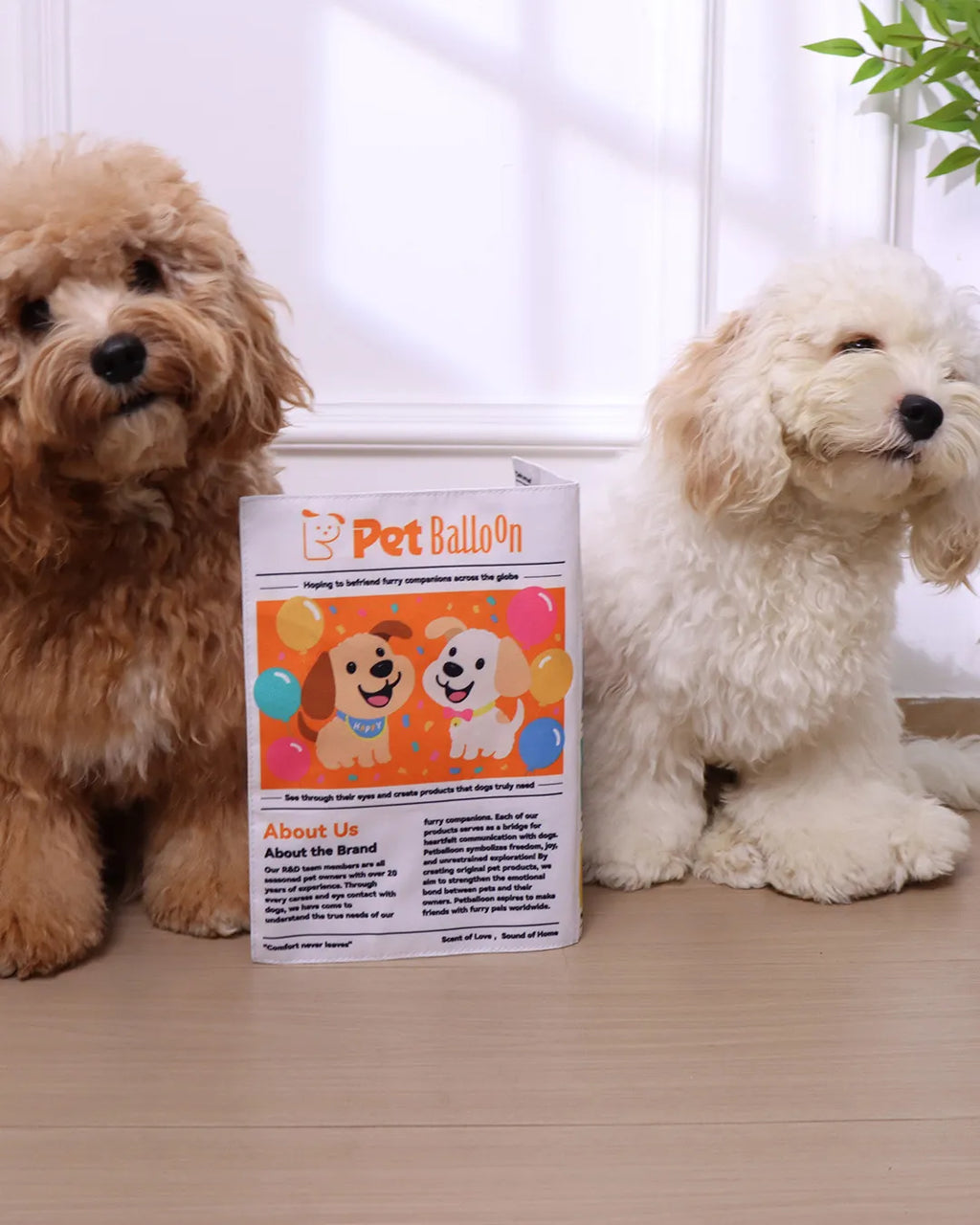 2-Pack Bundle Newspaper Interactive Crinkle Dog Toy for Boredom Relief