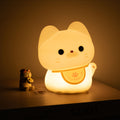 Maetiva® Squishy Silicone Happy Cat LED Night Light - Perfect Gift for Kids and Girls