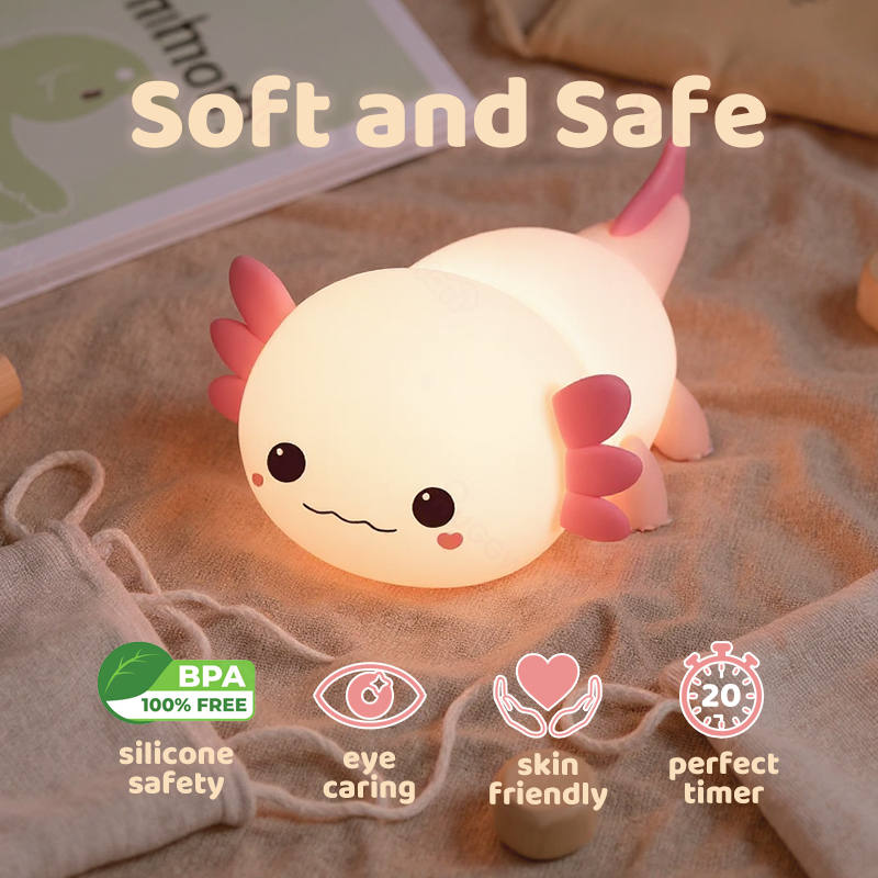 Maetiva® Axolotl Cute Squishy Night Light - Perfect Gift