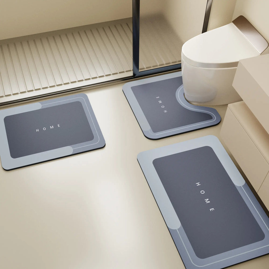 Bathroom Mat — Quick-Dry, Non-Slip, Plush, Absorbent, Machine Washable