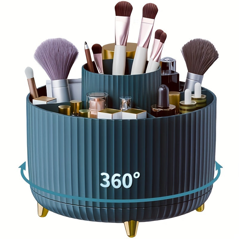 Maetiva | GlamSpin – 360° Rotating Makeup & Desk Organiser with 5 Compartments
