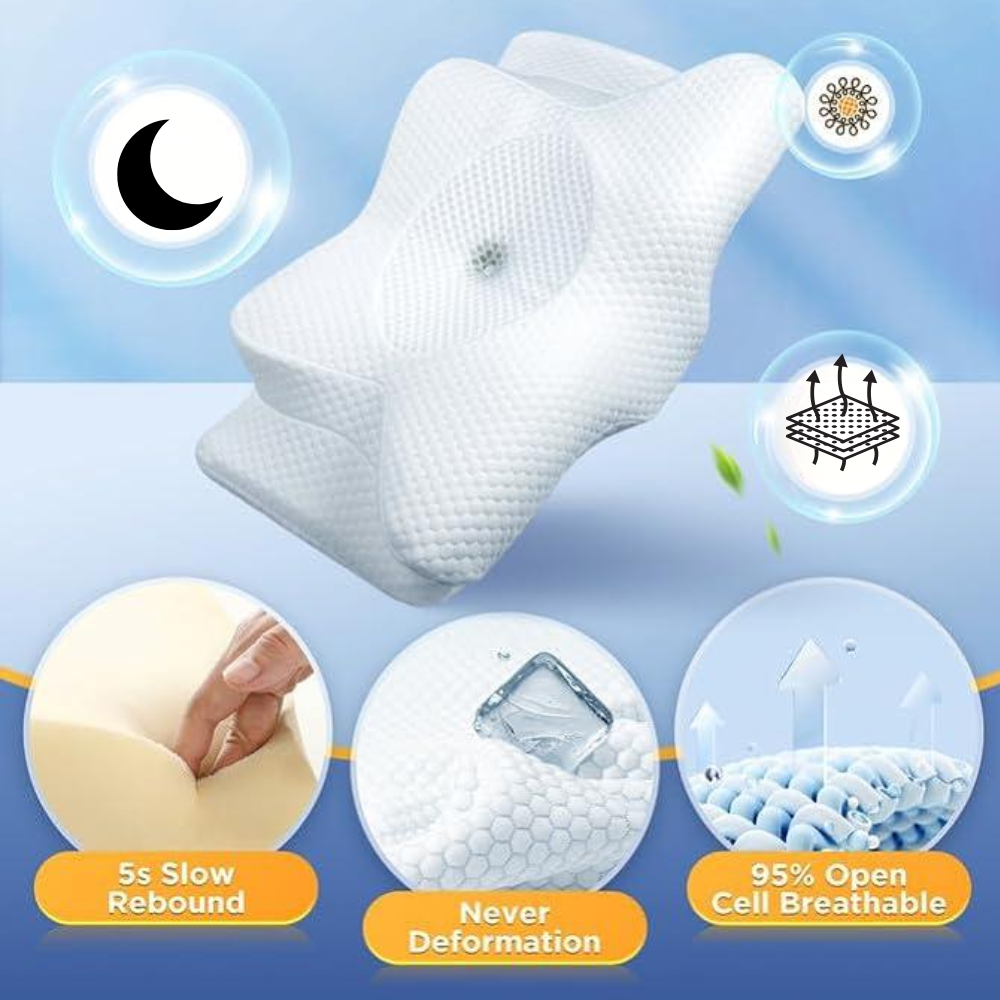 Maetiva | Cervical Pillow for Neck Pain Relief – Orthopedic Memory Foam Neck Support Pillow for Cervical, Shoulder & Back Alignment