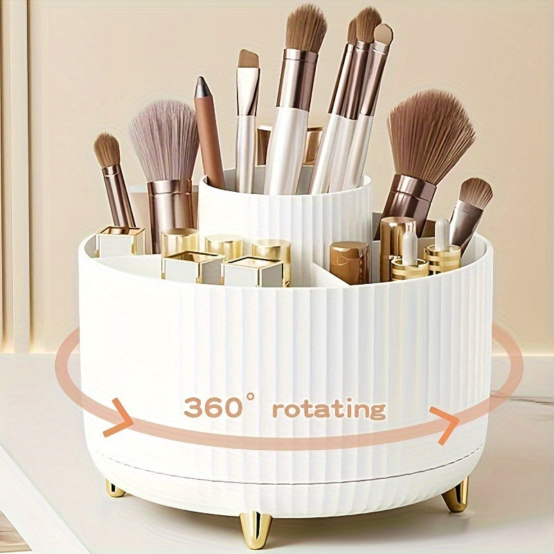 Maetiva | GlamSpin – 360° Rotating Makeup & Desk Organiser with 5 Compartments