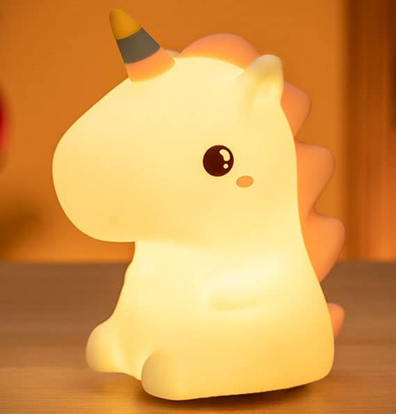 Maetiva® Squishy Silicone Unicorn LED Night Light - Perfect Gift for Kids and Girls