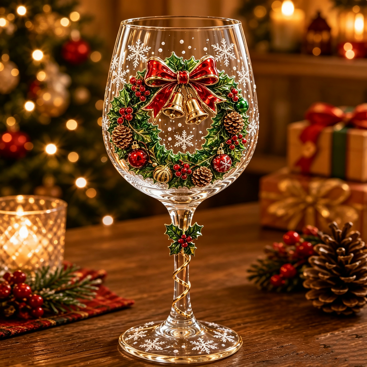 Christmas  Wine Glass Collection Gift Box Set
