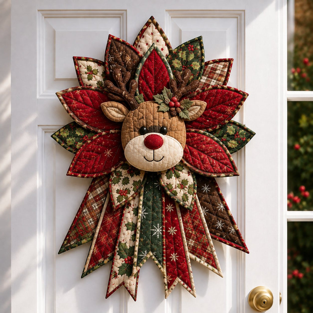 Festive Quilted Christmas Door Hanging DIY Sewing Kit