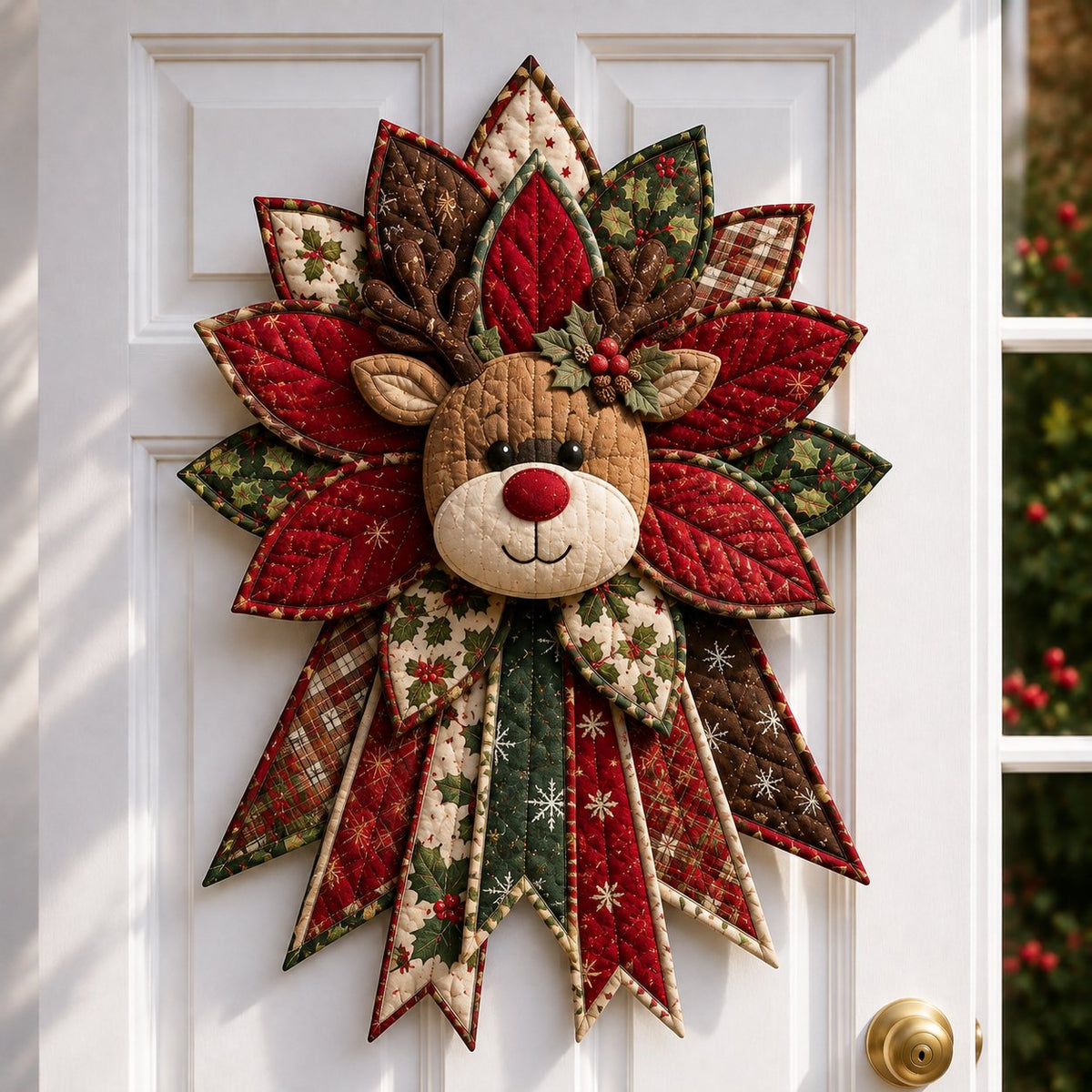 Festive Quilted Christmas Door Hanging DIY Sewing Kit