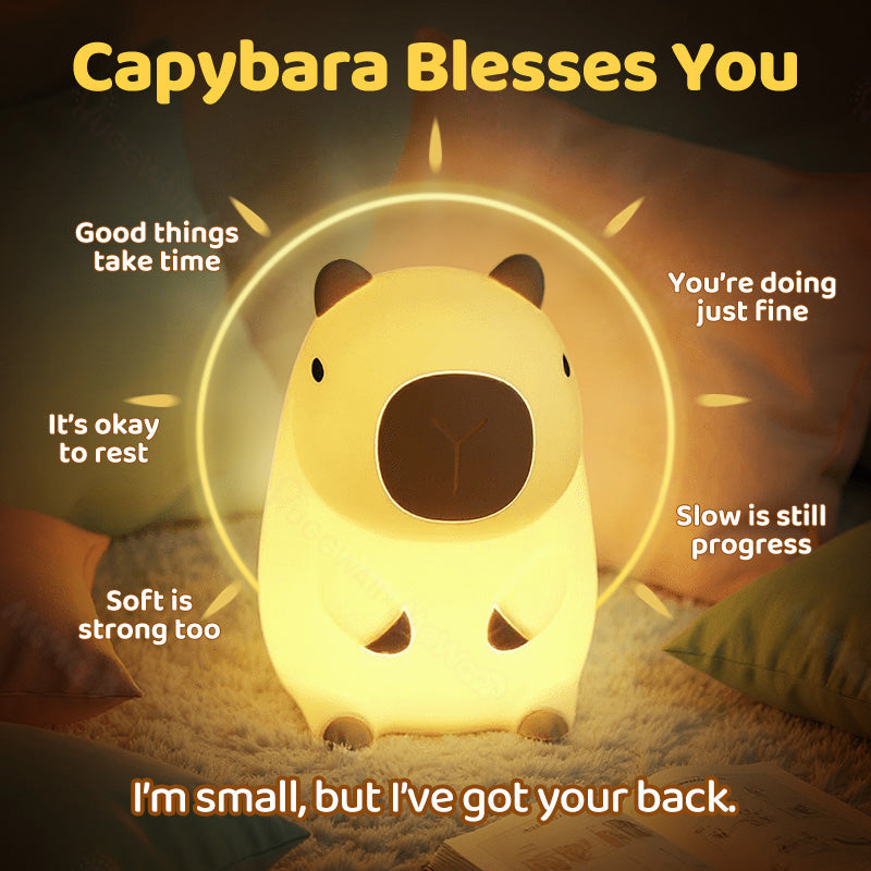 Maetiva® Capybara with Keychain Bundle Squishy Night Light - Perfect Gift
