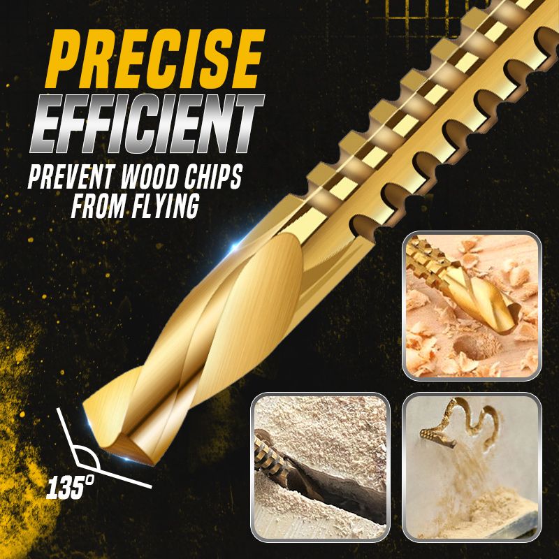 Maetiva | Titanium-coated high-speed steel bits with tags (6 pcs.)