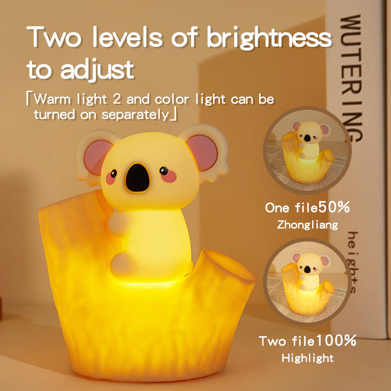 Maetiva® Mini Koala on Tree Branch Silicone Squishy Night Light Cute Perfect Gift