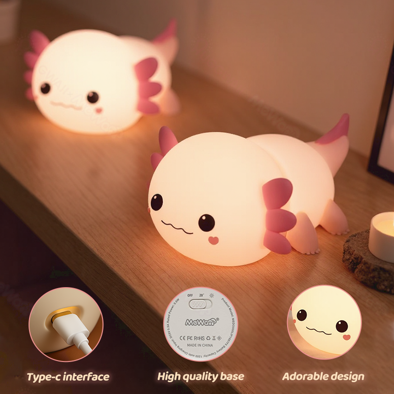 Maetiva® Axolotl Cute Squishy Night Light - Perfect Gift