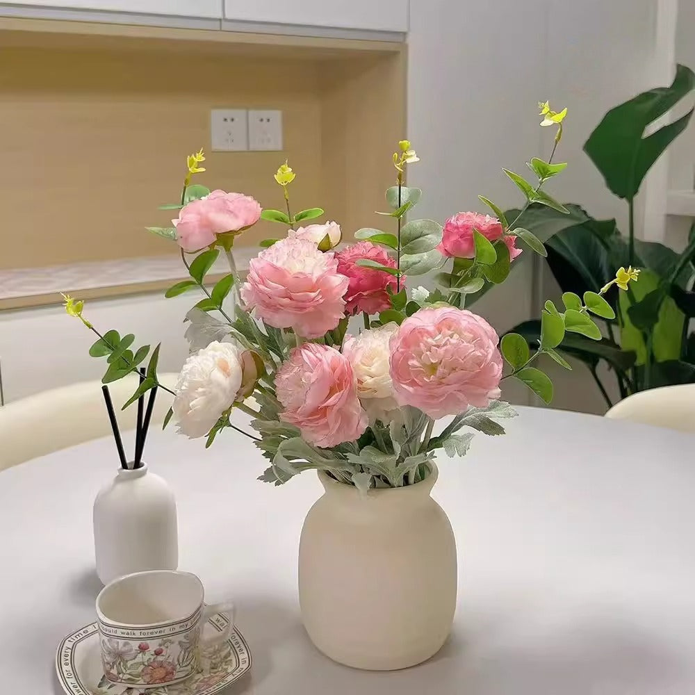 Vintage Ranunculus Ensemble Faux Floral Arrangement