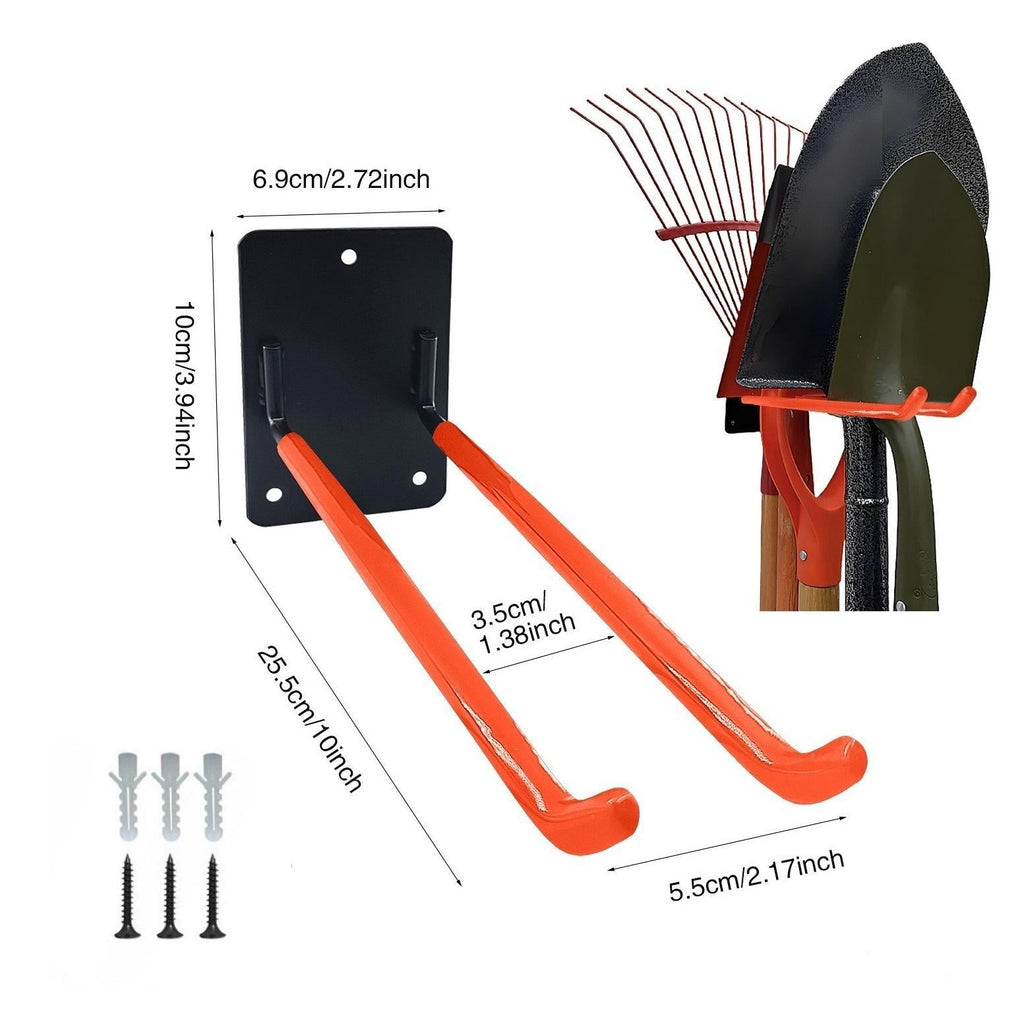 2 Pack Heavy Duty Garage Storage Hooks for Bikes & Garden Tools