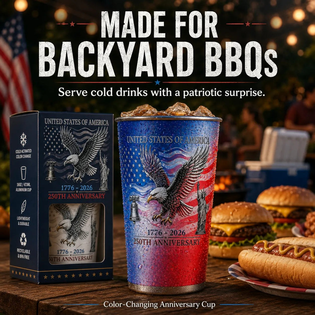 Pour Cold Beer & Watch Hidden Patriotic Design Reveal | Magic Color Changing Cup