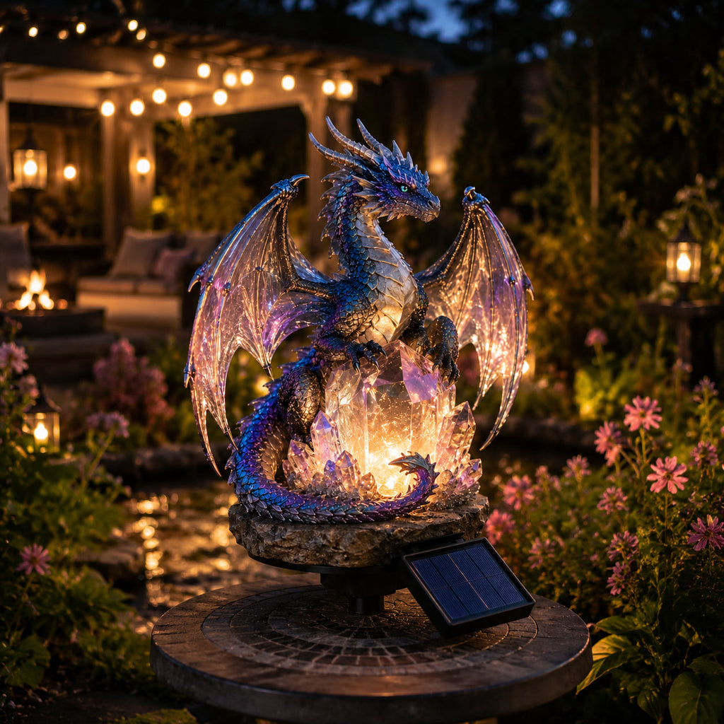 Amethyst Crystal Dragon – Solar Dragon Crystal Garden Light