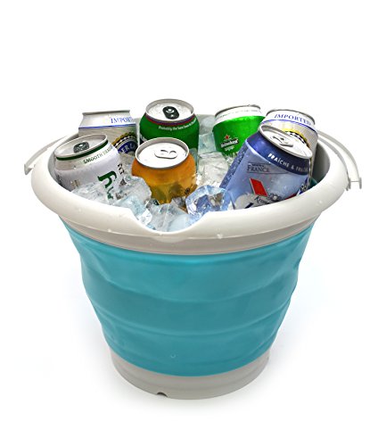 Maetiva 10L (2.6 Gallon) Collapsible Plastic Bucket - Foldable Round Tub - Portable Fishing Water Pail - Space Saving Outdoor Waterpot, Size 33cm Dia