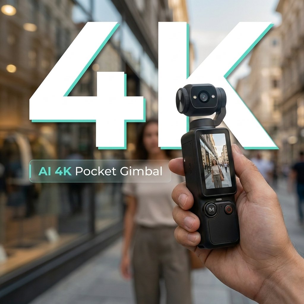 2026 Newest Xtra Pro — 4K AI Pocket Camera with 180° Rotating Lens