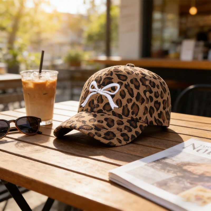 Trendy Leopard Bow Cap