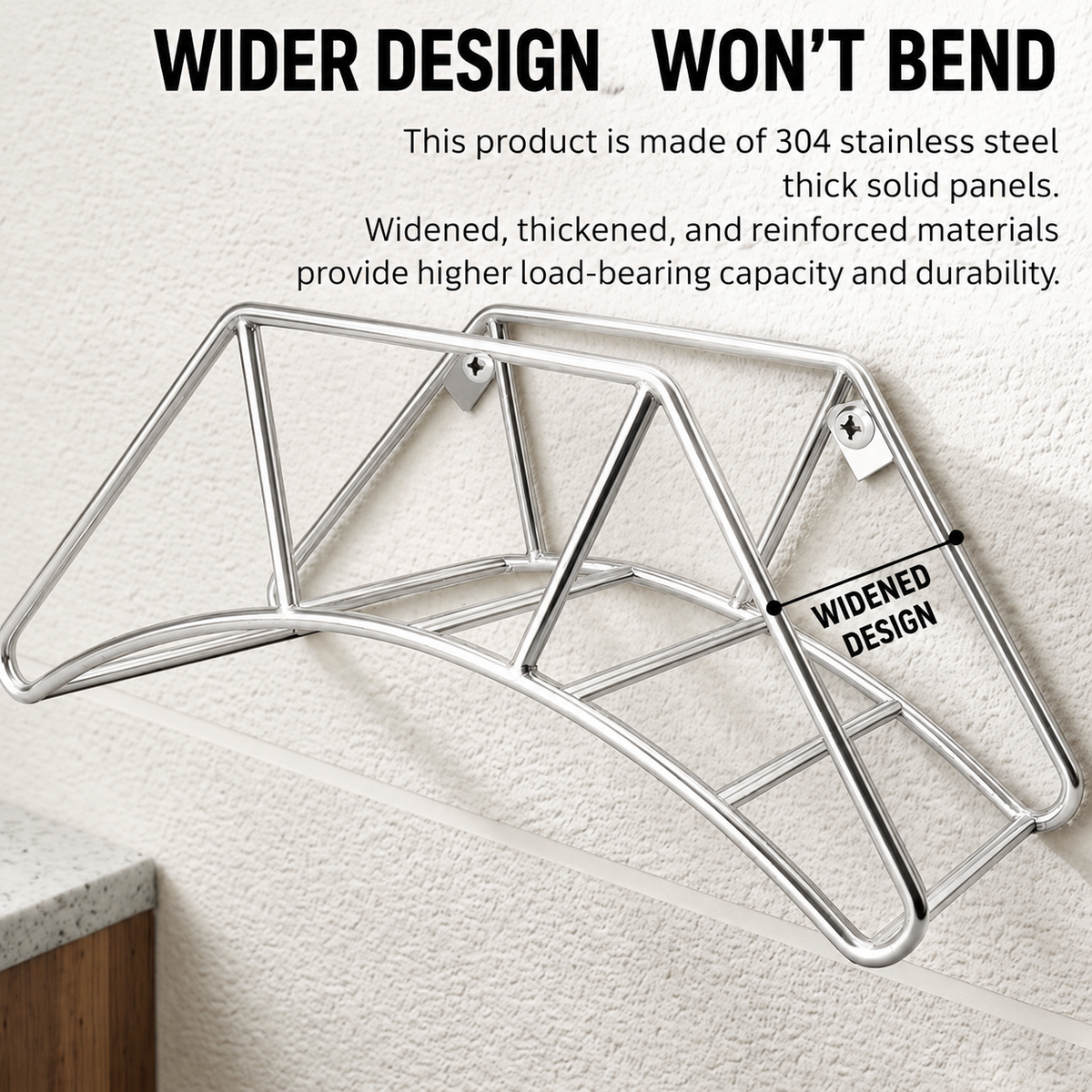 304 Stainless Steel Wall Mounted Hose Holder Rack for Garden Hose