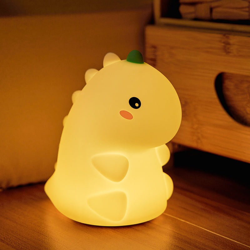 Maetiva® Squishy Cute Silicone Dinosaur LED Night Light - Perfect Gift for Kids and Girls