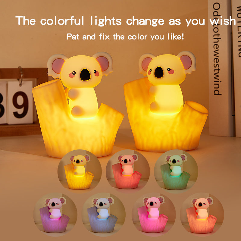 Maetiva® Mini Koala on Tree Branch Silicone Squishy Night Light Cute Perfect Gift