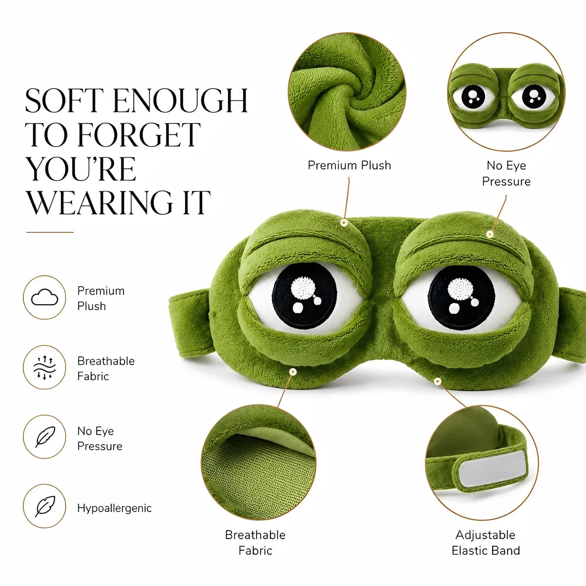 3D FROGGYSNAP - PLUSH SLEEP MASK