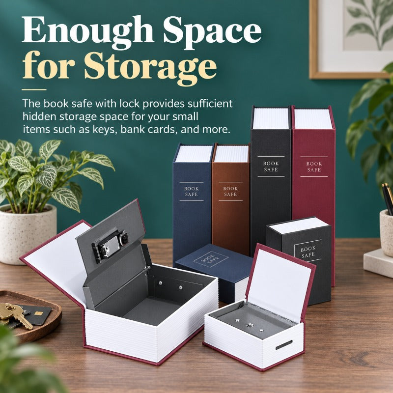 Hidden Book Safe Lock Box