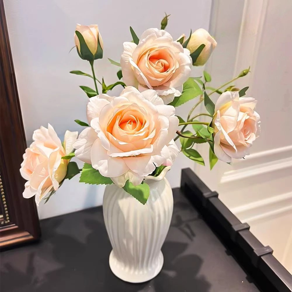 Ethereal Rose Petal Ensemble Faux Floral Arrangement