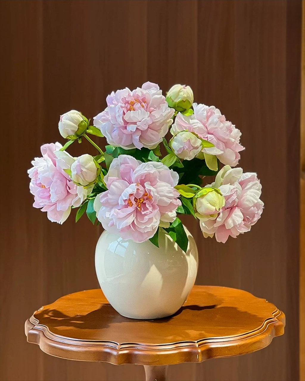 Blush Peony Bloom Faux Floral Arrangement