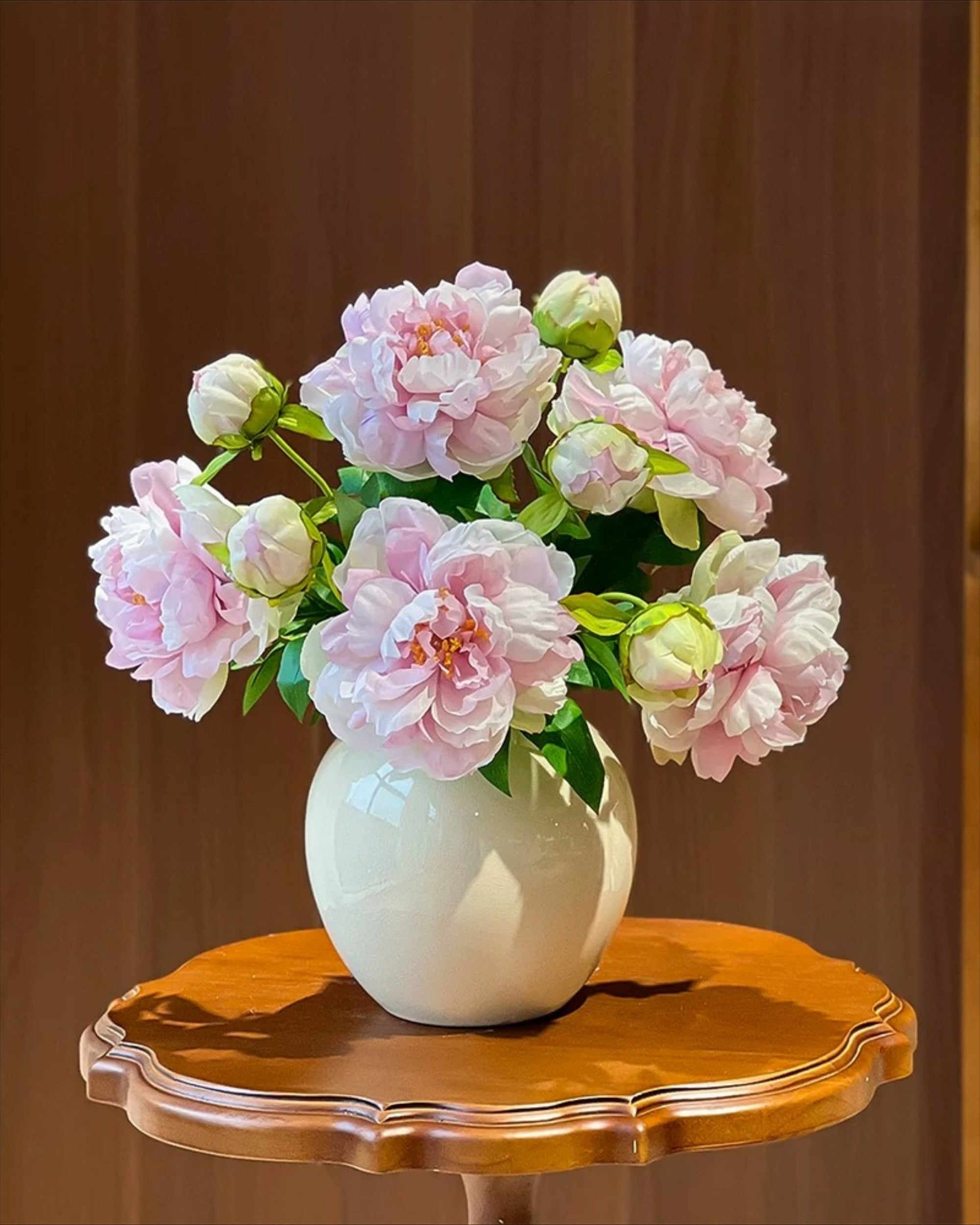 Blush Peony Bloom Faux Floral Arrangement