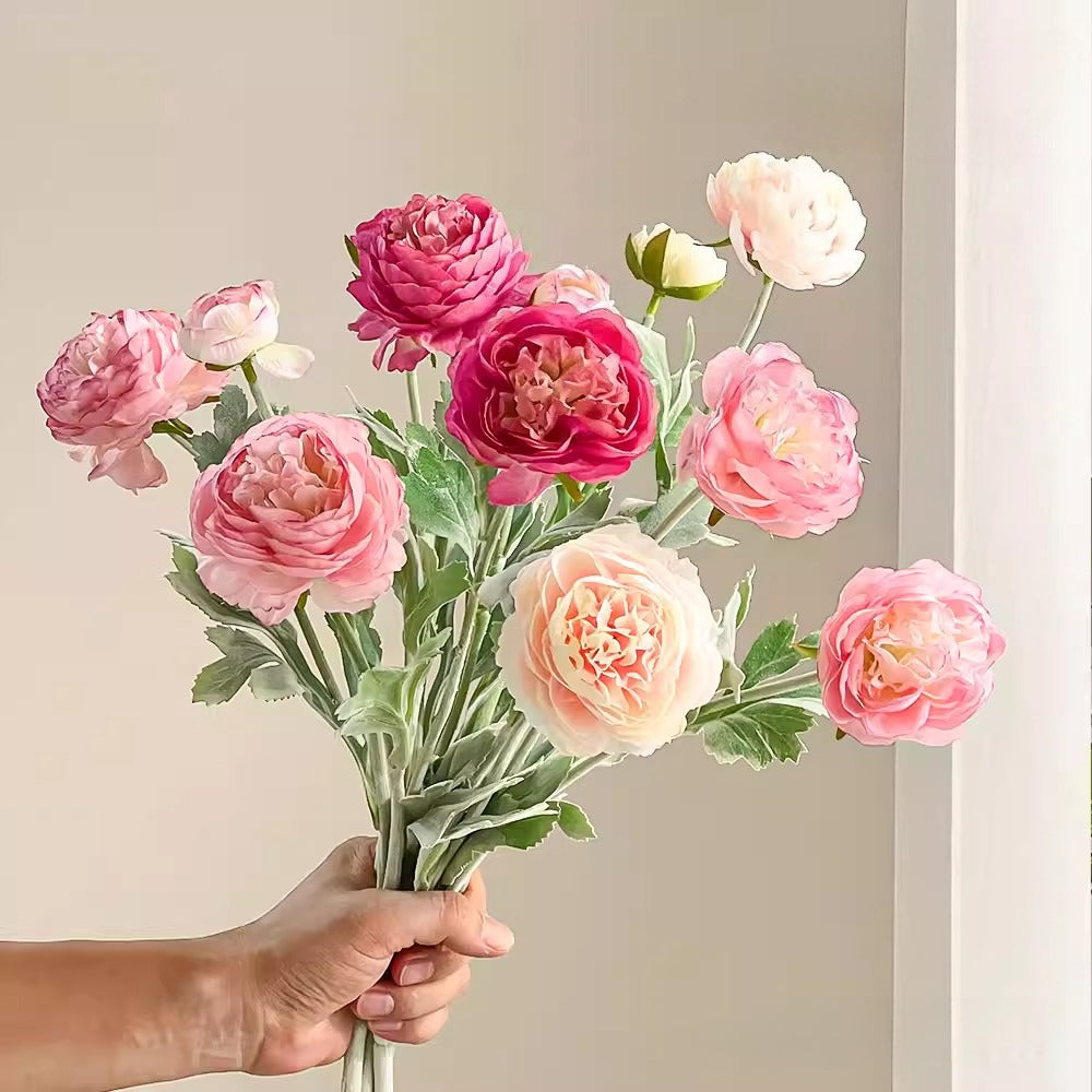Vintage Ranunculus Ensemble Faux Floral Arrangement