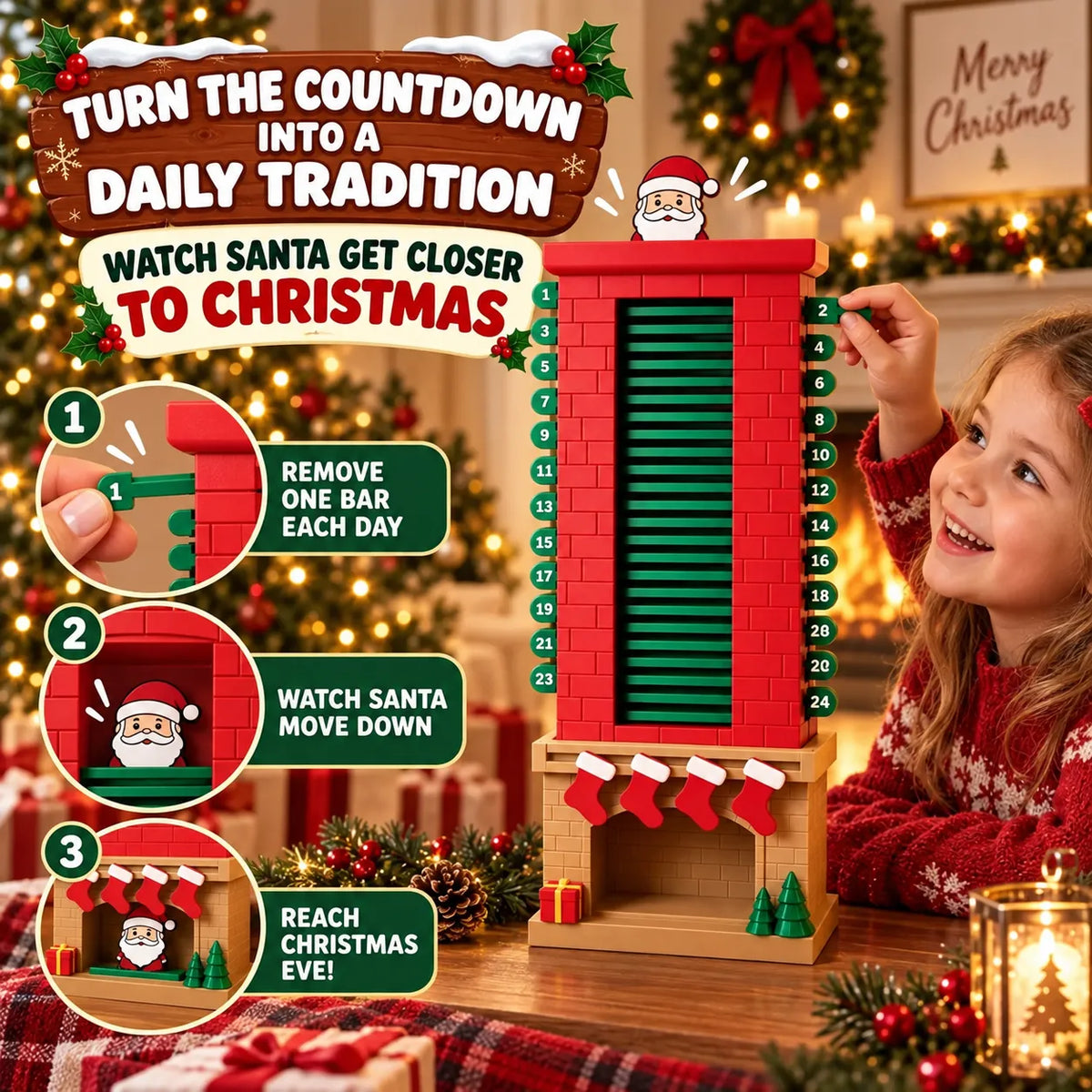 3D Printed Santa Chimney Advent Calendar – A Magical Christmas Countdown