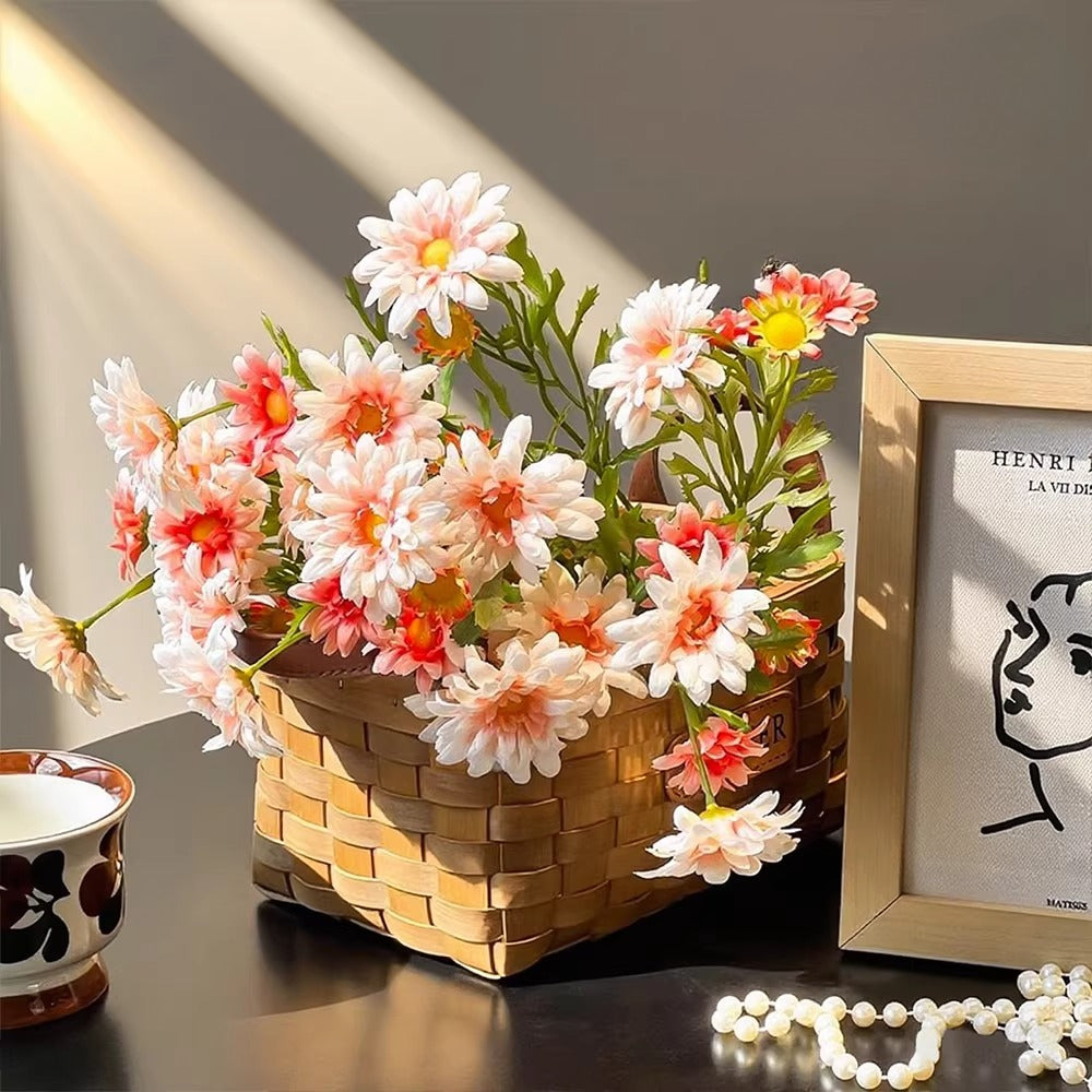 Vintage Meadow Daisy Cluster Faux Floral Arrangement