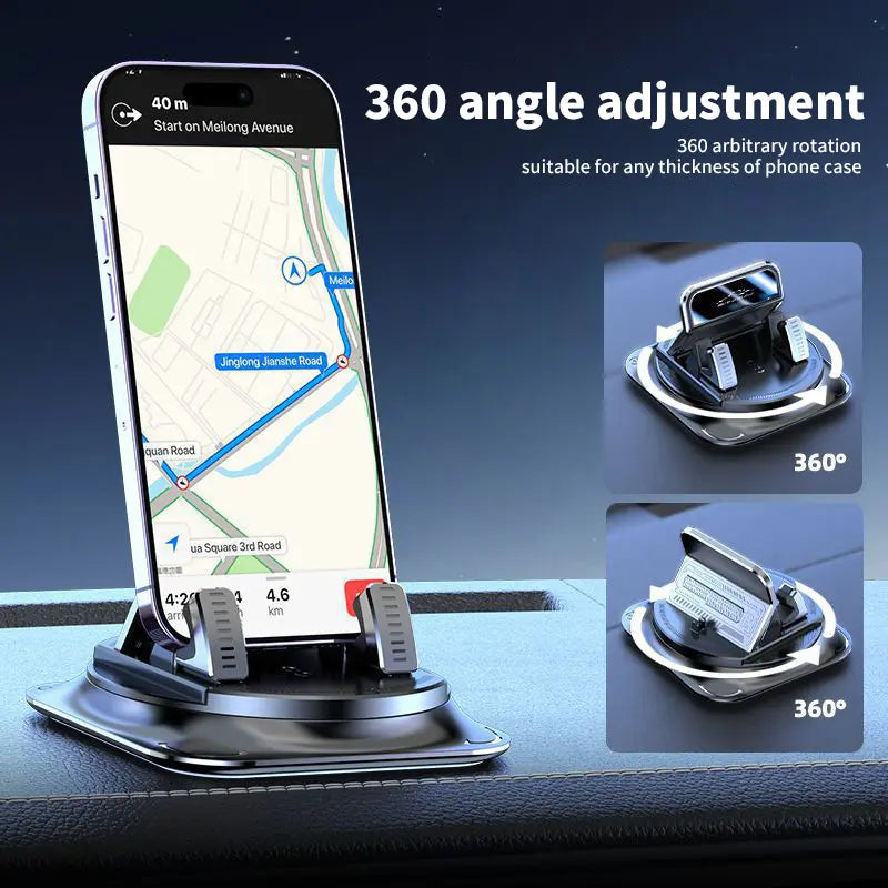 Car Phone Holder — 360 Rotating, Universal Grip, Vent Mount, Dashboard Mount, Hands-Free Viewing