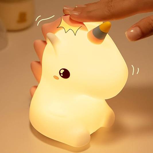 Maetiva® Squishy Silicone Unicorn LED Night Light - Perfect Gift for Kids and Girls