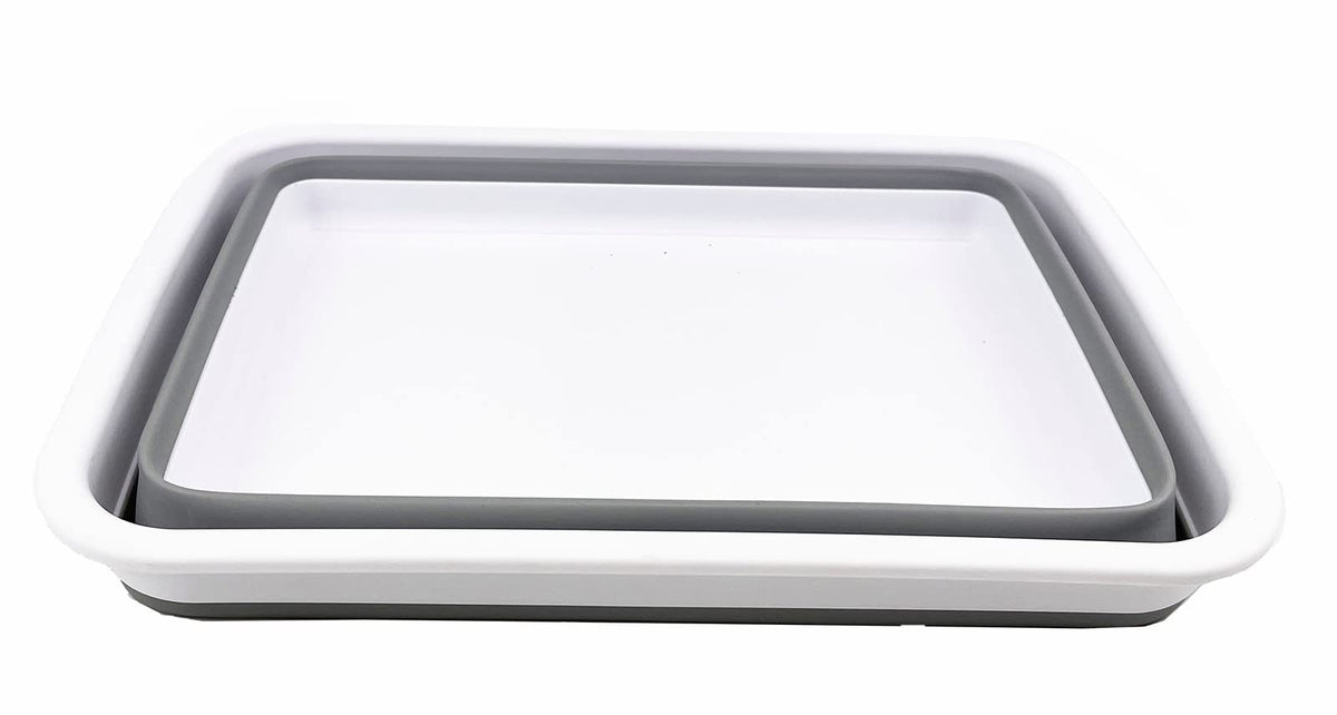 Collpasible Tub (8L Collapsible Rectangular Tub (White/Grey))