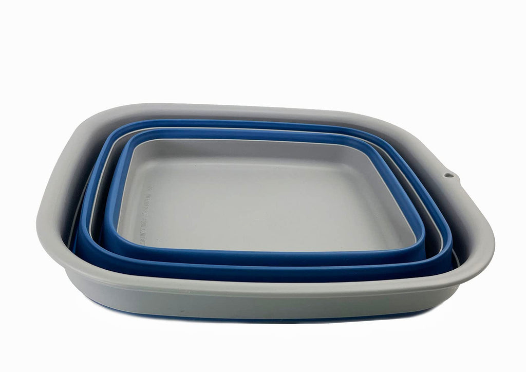Collpasible Item (15L Collapsible Rectangular Tub (Grey/Mist Blue))
