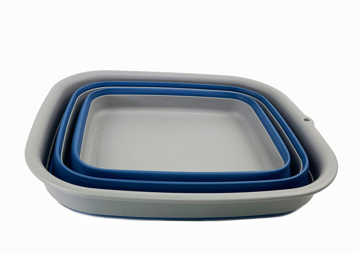 Collpasible Item (15L Collapsible Rectangular Tub (Grey/Mist Blue))